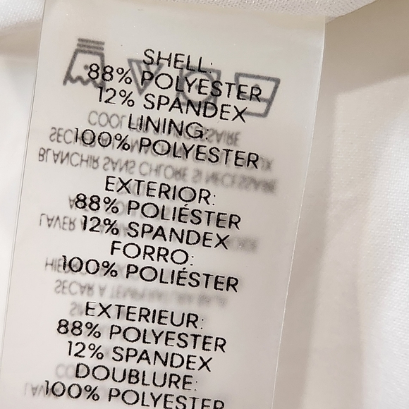 SIZE L (12-14 US) Cropped dress pant High waist White Pockets CALVIN KLEIN - Picture 9 of 15